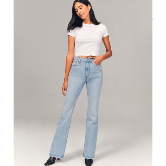 Abercrombie & Fitch The Vintage Flare High Rise Jean Blue Size 25/0 Long - Picture 7 of 16